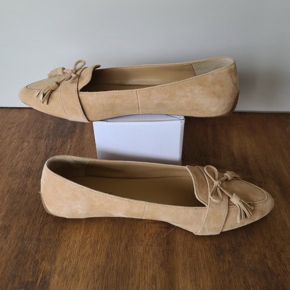 TALBOTS / FRANCESCA SUEDE DRIVING FLATS / TAN SUEDE Size 9.5 New- no box - Picture 6 of 9